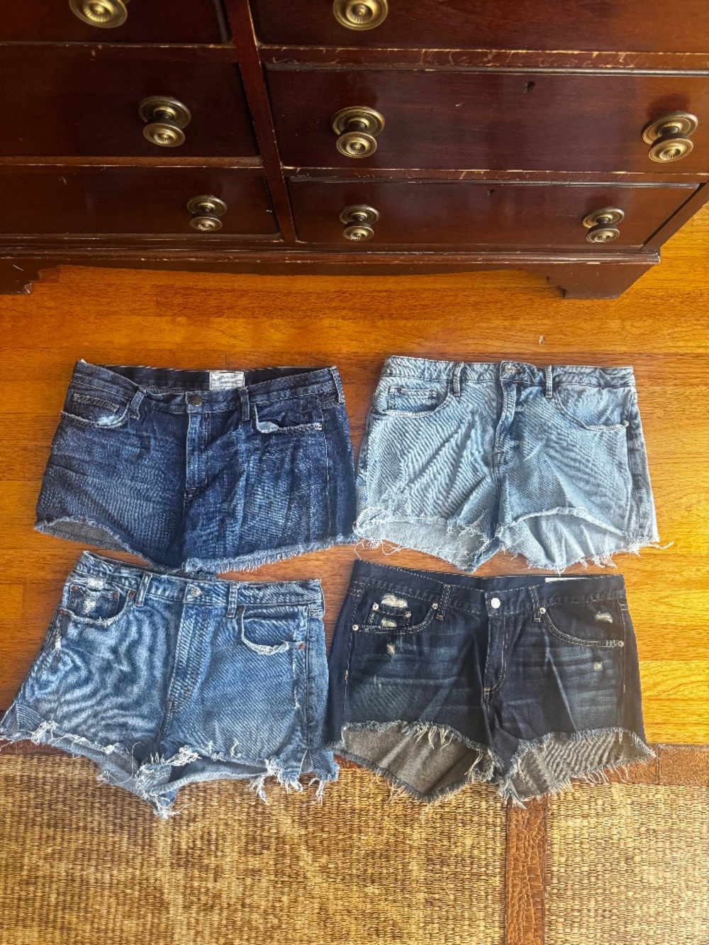 LOT of Designer Cut Off Denim Shorts Sz 30